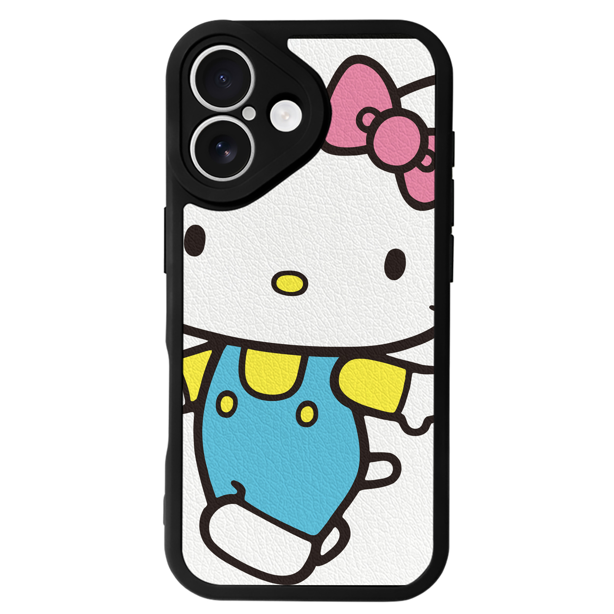 （画像用） Hello Kitty ハローキティ 【iPhone 16シリーズ対応】シリコンスマホケース（レザー調） 材質：シリコン